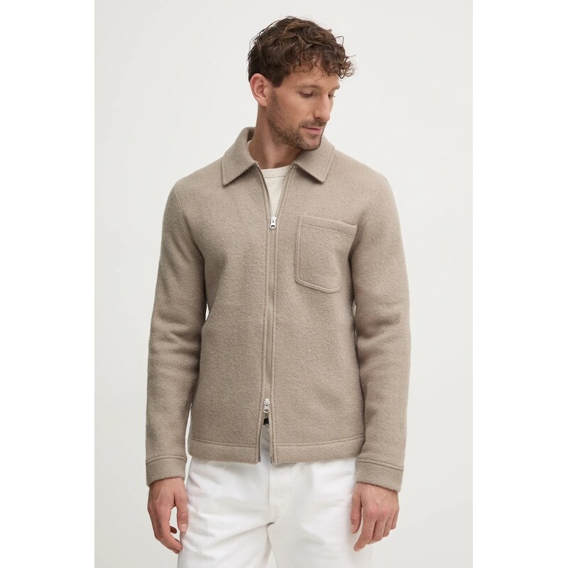 Vlnené košeľové sako Samsoe Samsoe 60875989