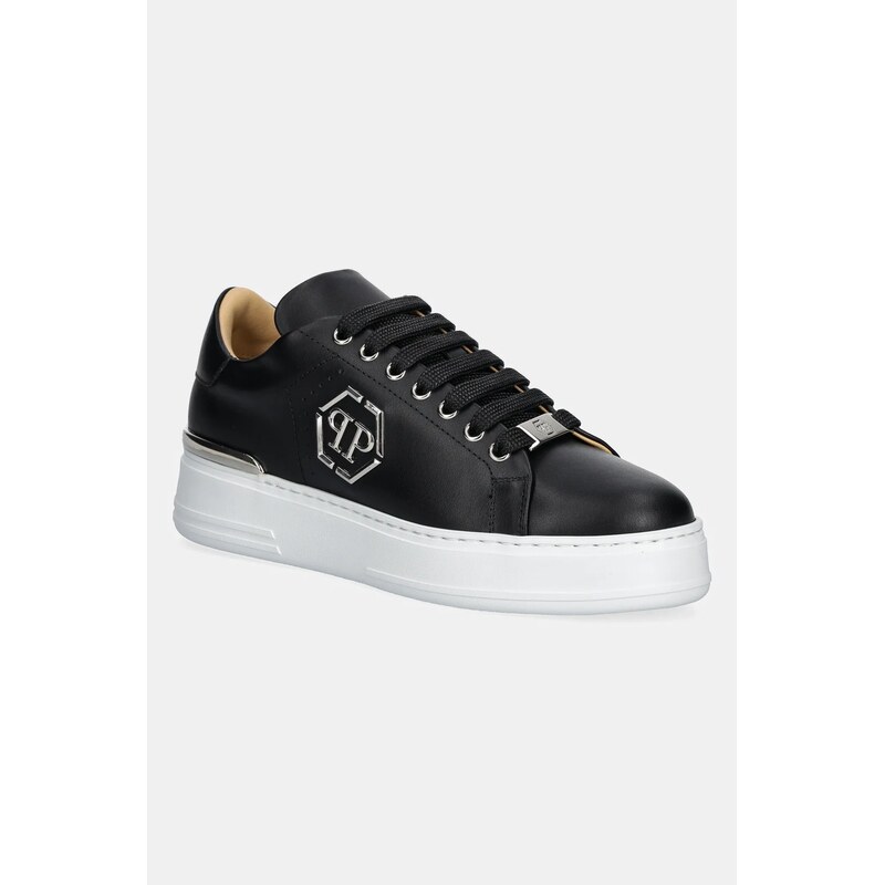 Kožené tenisky Philipp Plein Nappa Lo-Top Hexagon 62067111