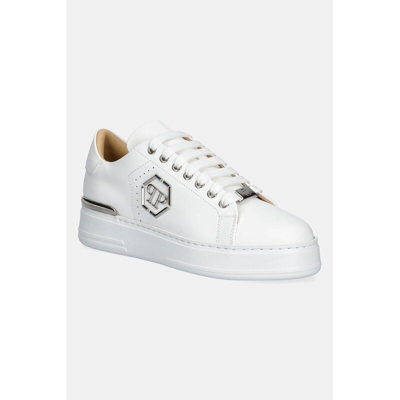 Kožené tenisky Philipp Plein Nappa Lo-Top Hexagon 62066789