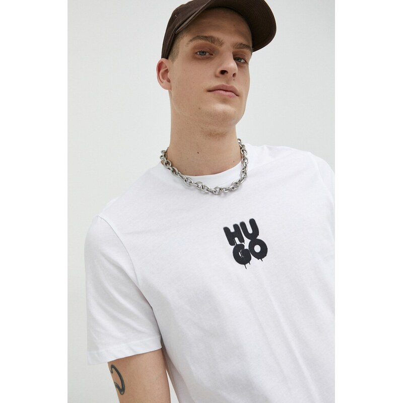 Bavlnené tričko HUGO 63046785