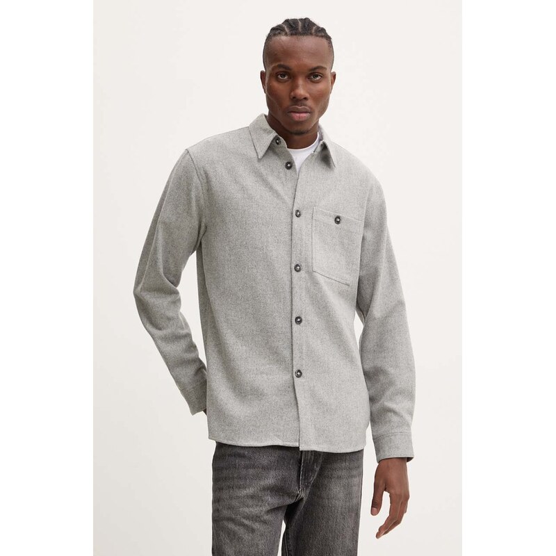 Vlnená košeľa Bruuns Bazaar WoolBBReve 64310948