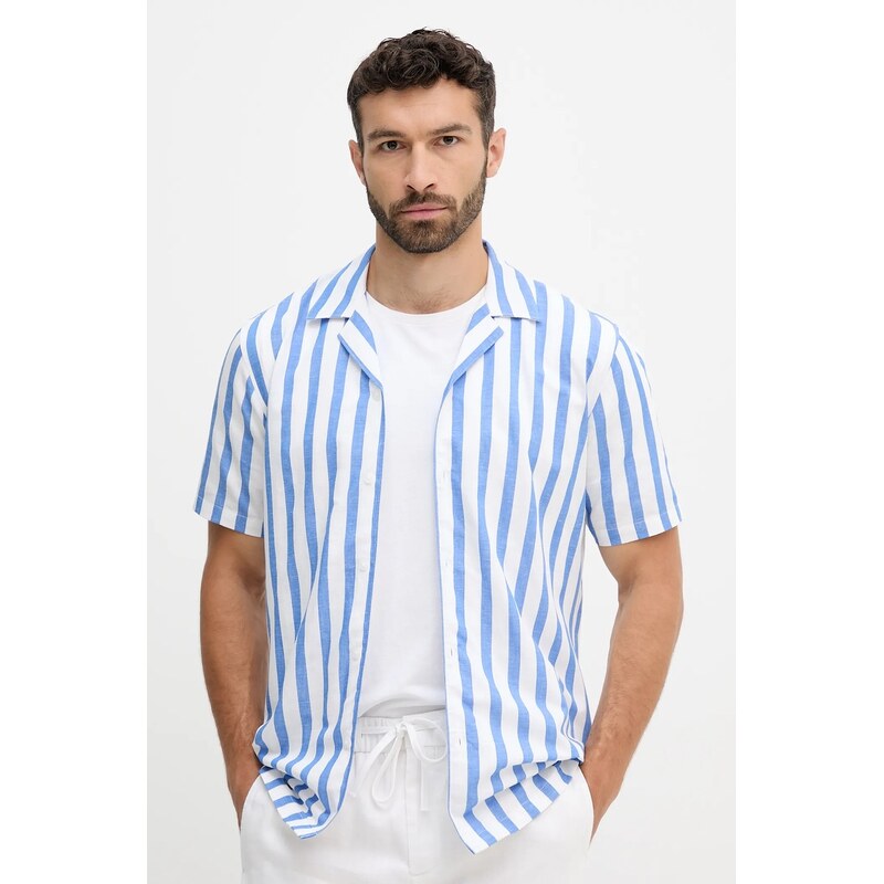 Košeľa s prímesou ľanu Lindbergh 64286326