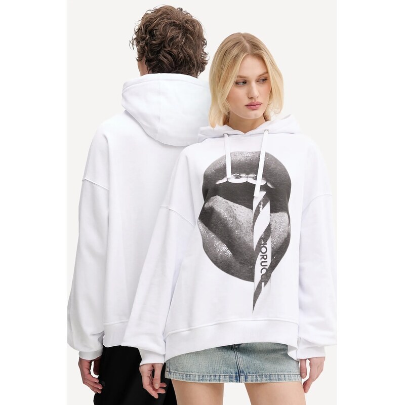 Bavlnená mikina Fiorucci Mouth Print Relaxed Fit Hoodie 62591483