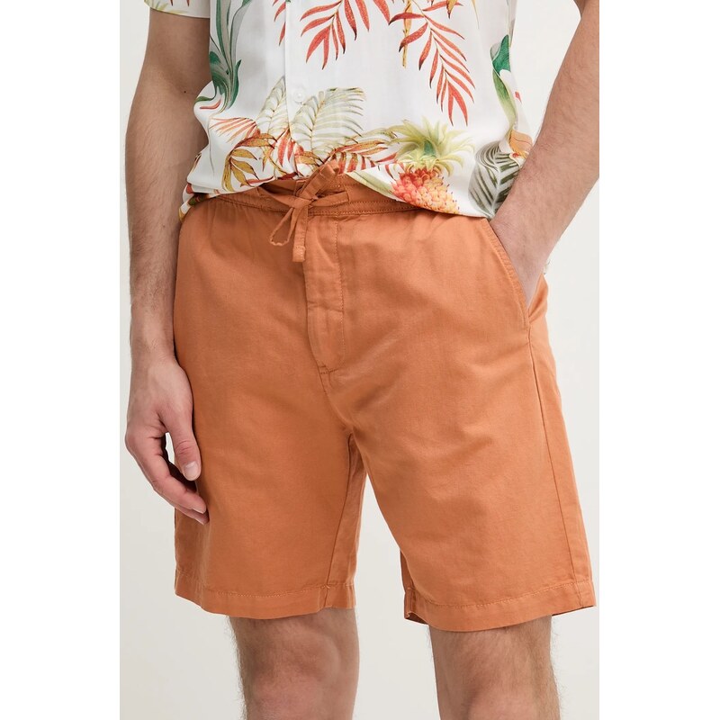 Ľanové šortky Pepe Jeans RELAXED LINEN SMART SHORTS 63010925