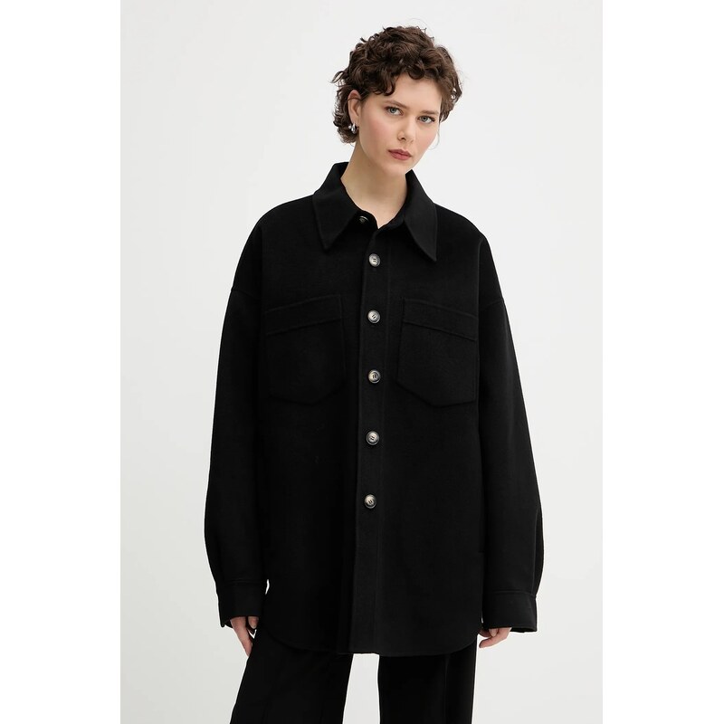 Vlnené košeľové sako Nanushka MARTIN 63771953