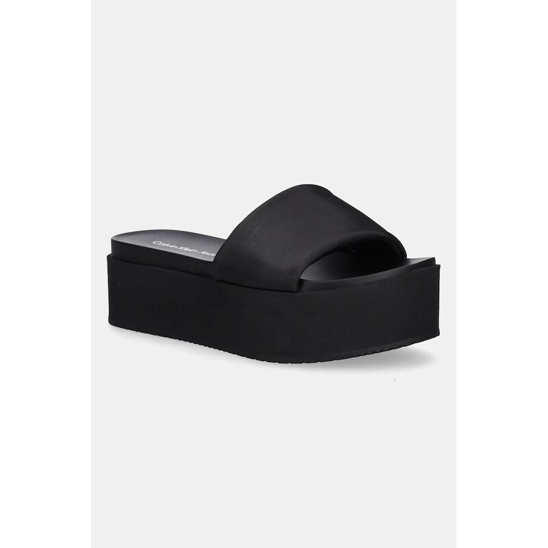 Šľapky Calvin Klein Jeans FLATFORM SANDAL SLIDE IN NYLON 62210275