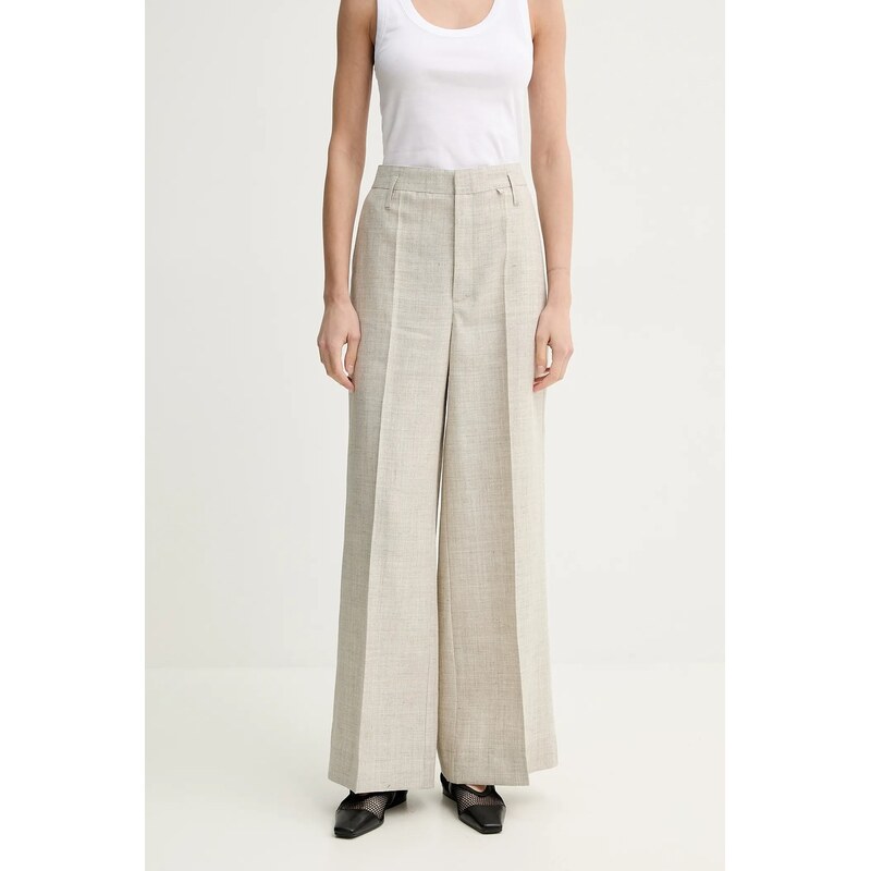 Nohavice s prímesou ľanu Herskind Poppy 64328298