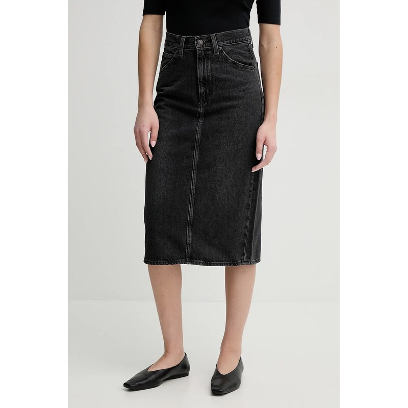 Rifľová sukňa Levis HR BACK SLIT SKIRT 62402884