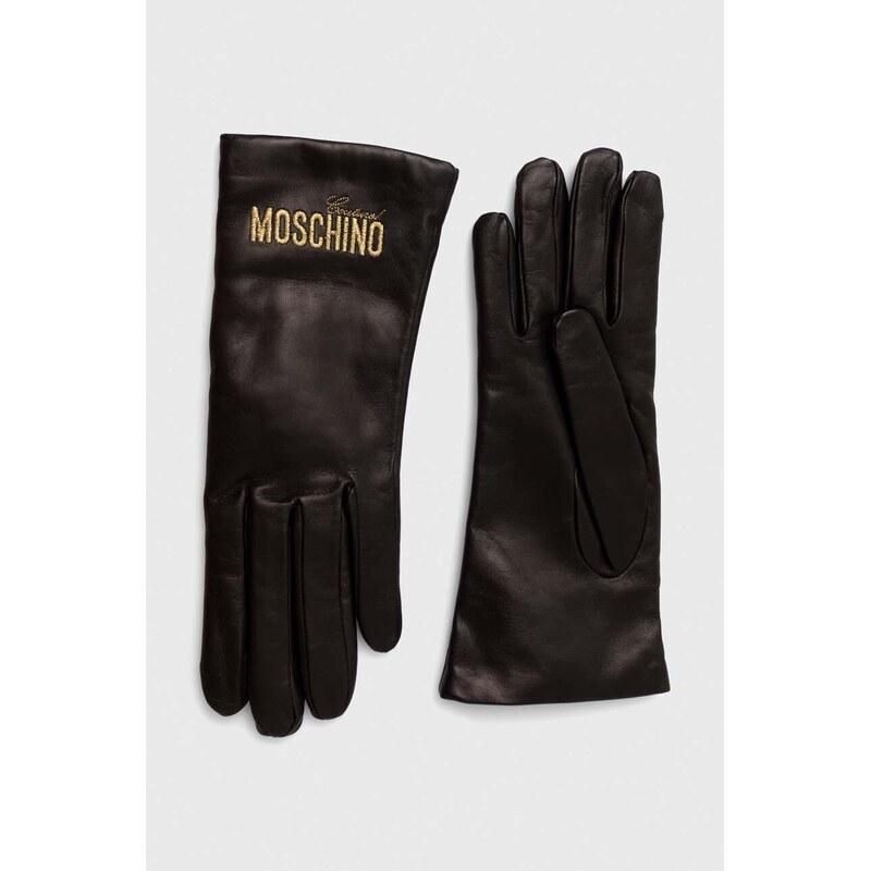 Kožené rukavice Moschino 44680282