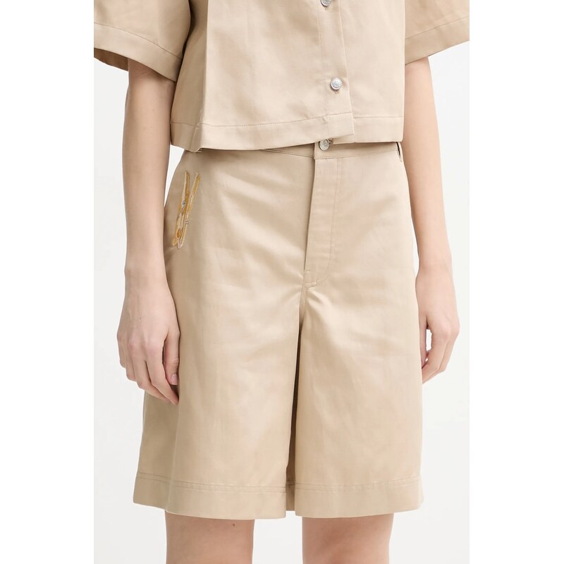 Šortky s prímesou ľanu Moschino Jeans 64330460