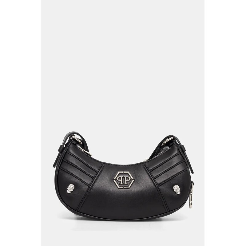 Kožená kabelka Philipp Plein s nádychom hodvábu 59090115