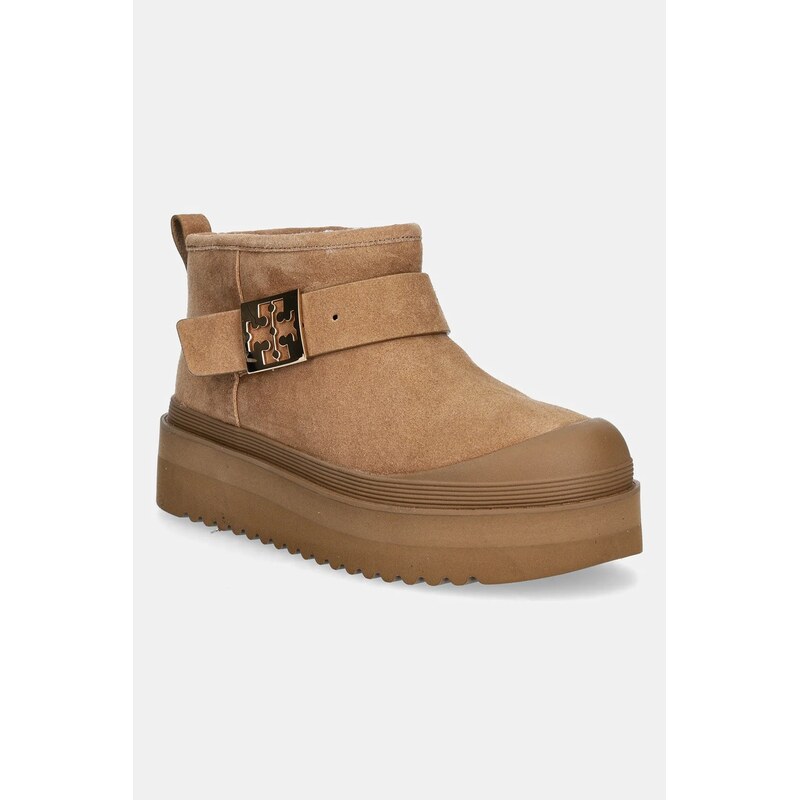 Semišové snehule Tory Burch Mellow Shearling Platform Boot 64315141