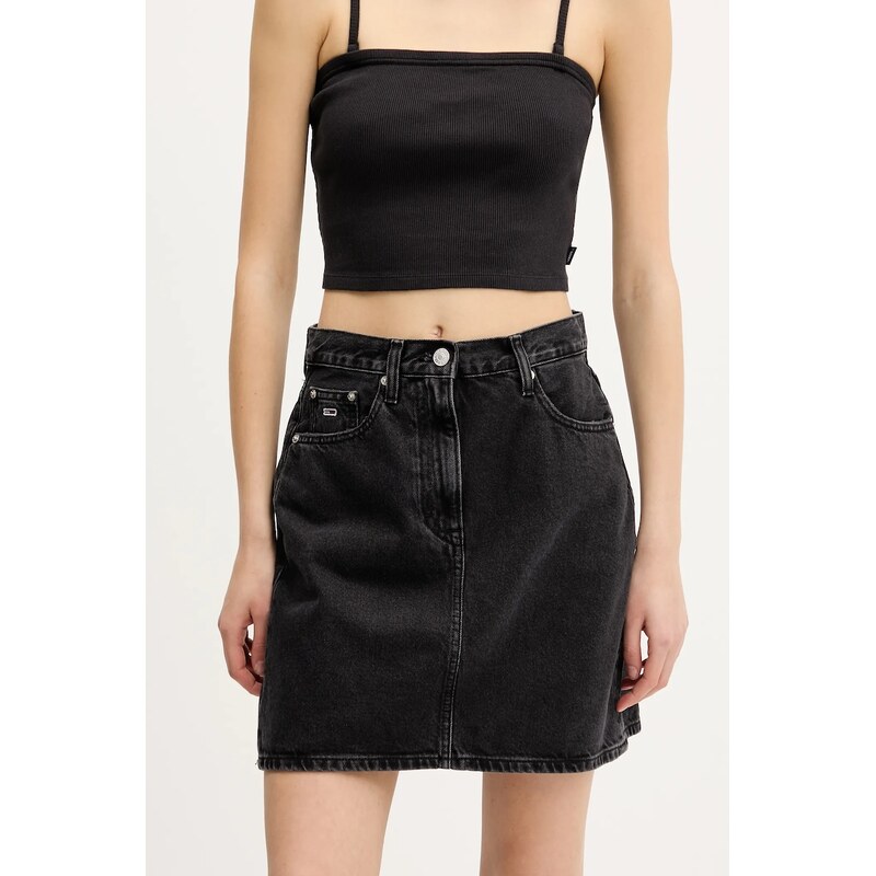 Rifľová sukňa Tommy Jeans 63415492