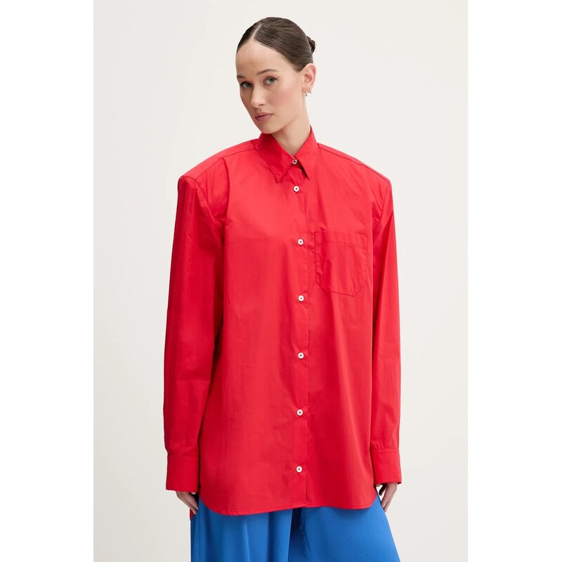 Košeľa Fiorucci Red Embroidered Padded Shirt 63611266
