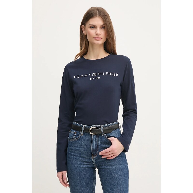 Bavlnené tričko s dlhým rukávom Tommy Hilfiger 66512022