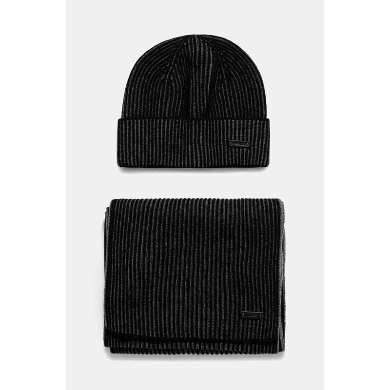 Čiapka a šál s prímesou vlny BOSS Ercole_SET 57671671