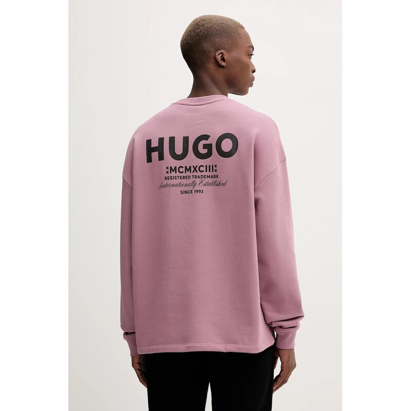 Bavlnená mikina Hugo Blue Naviu 65501951