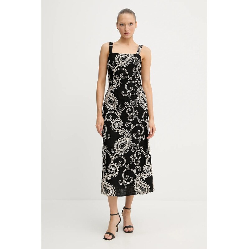 Šaty s prímesou ľanu Pedro del Hierro 63848391