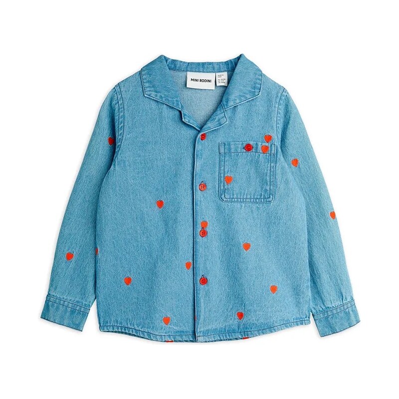 Detská bavlnená košeľa Mini Rodini Mini hearts 64188378