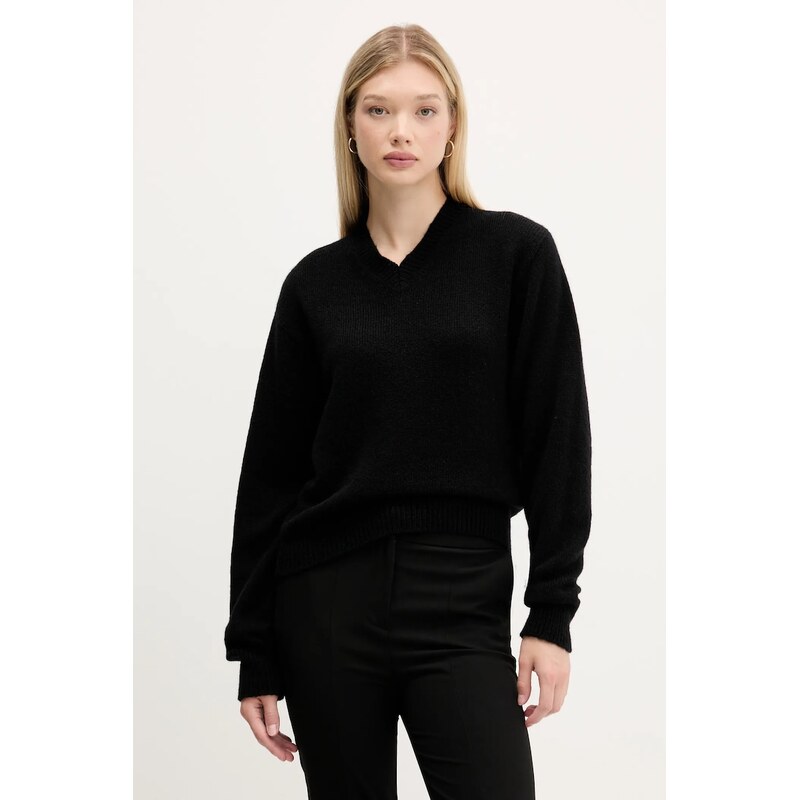 Vlnený sveter HUGO Solanu 64830587