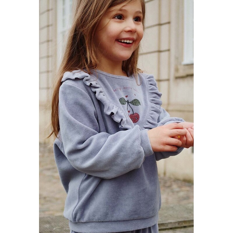Detská mikina Konges Sløjd WALLY FRILL SWEATSHIRT GOTS 57260052