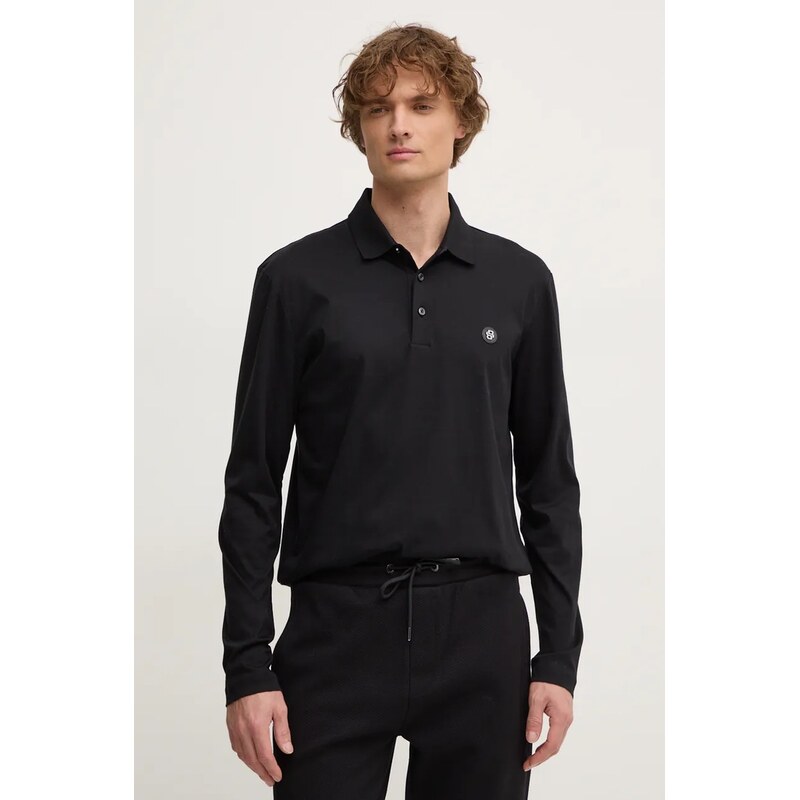 Bavlnené tričko s dlhým rukávom BOSS C-Paley 01 58480236