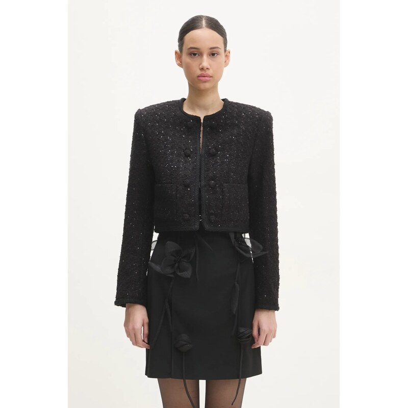 Bunda s prímesou vlny Rotate Boucle Crop 64319578