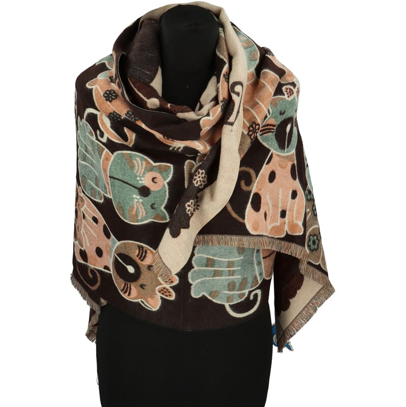 Firenze Trendy dámsky šál Agria, hnedý 66694487