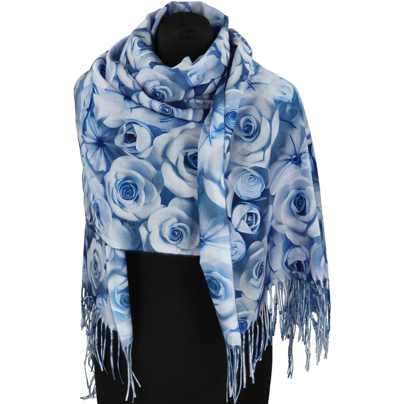 Firenze Módny dámsky šál Solaris Rose, modrá 66694525