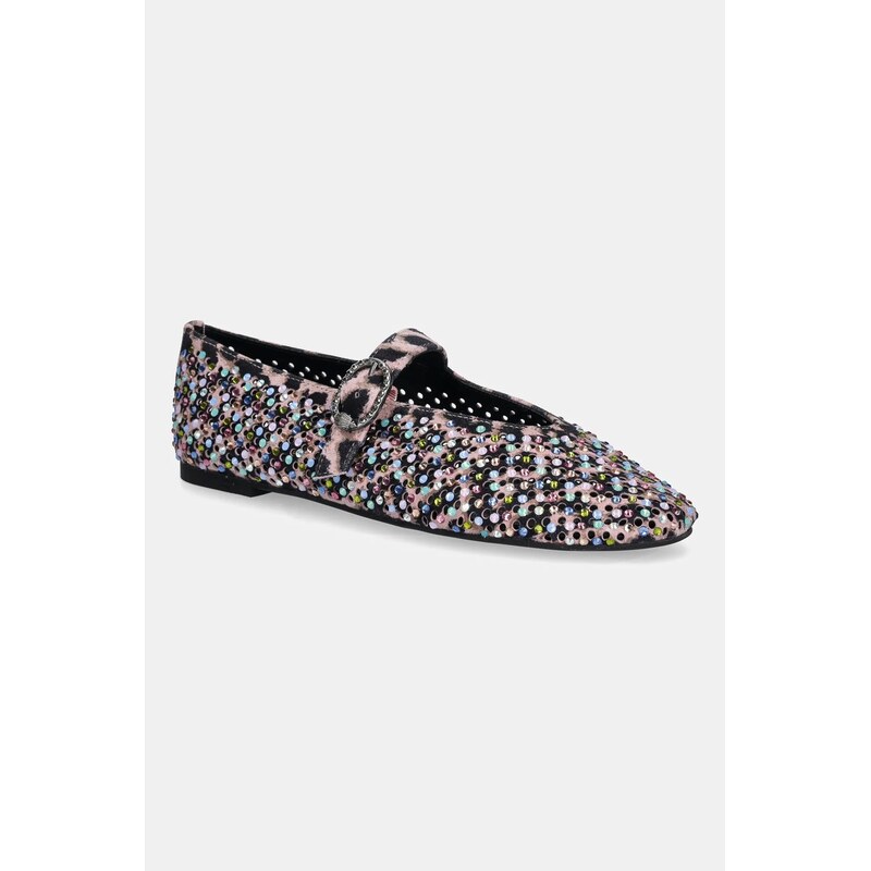 Semišové baleríny Kurt Geiger London Mayfair Ballet Flat 64189664