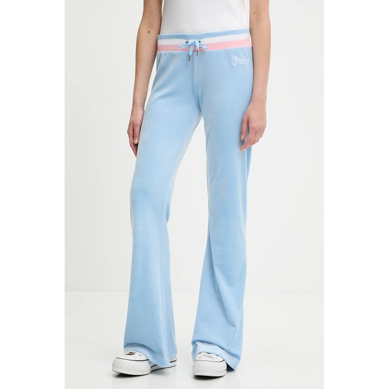 Velúrové tepláky Juicy Couture CHRISTINE STRIPE LOW RISE 63995270
