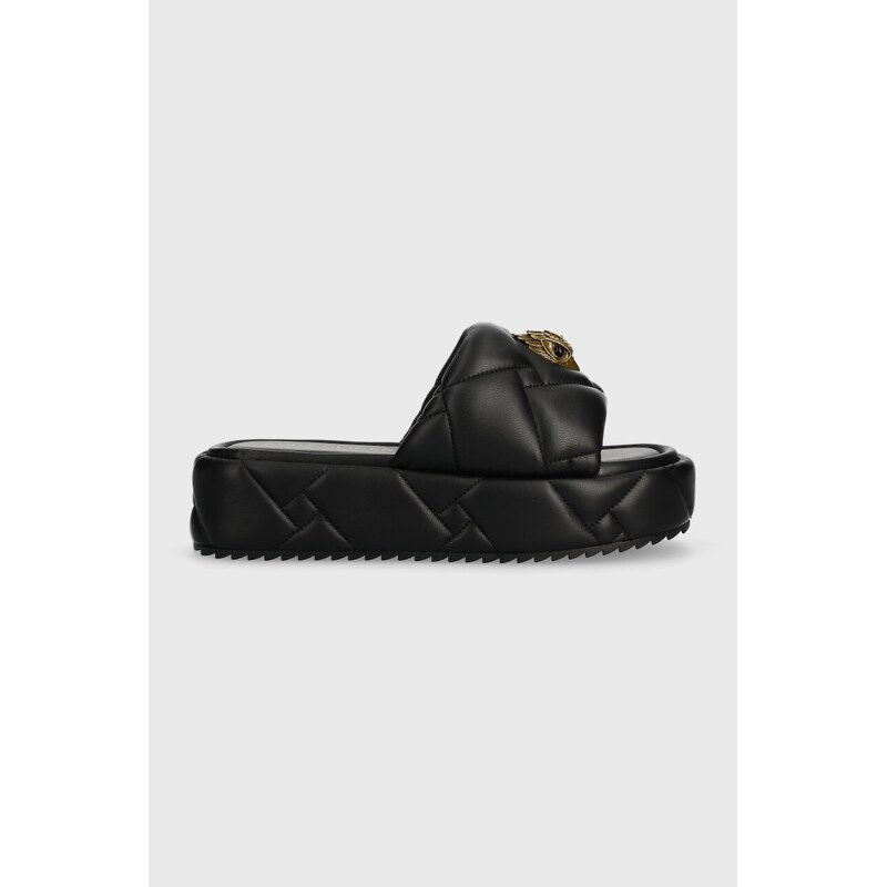 Kožené šľapky Kurt Geiger London Kensington Puff Flatform 64177318