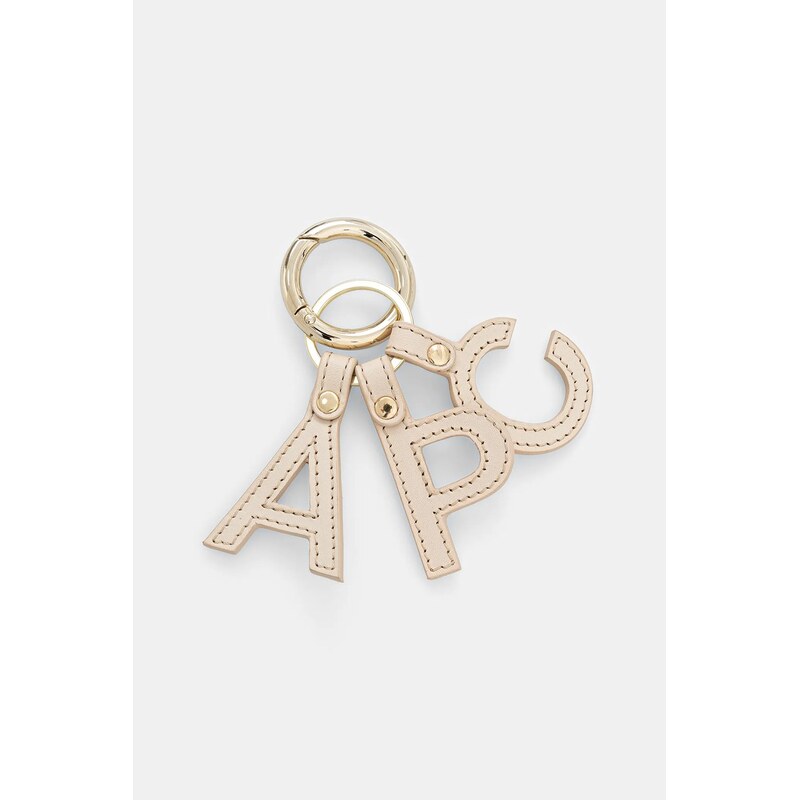 Kožená kľúčenka A.P.C. porte-cles lettres 64284252