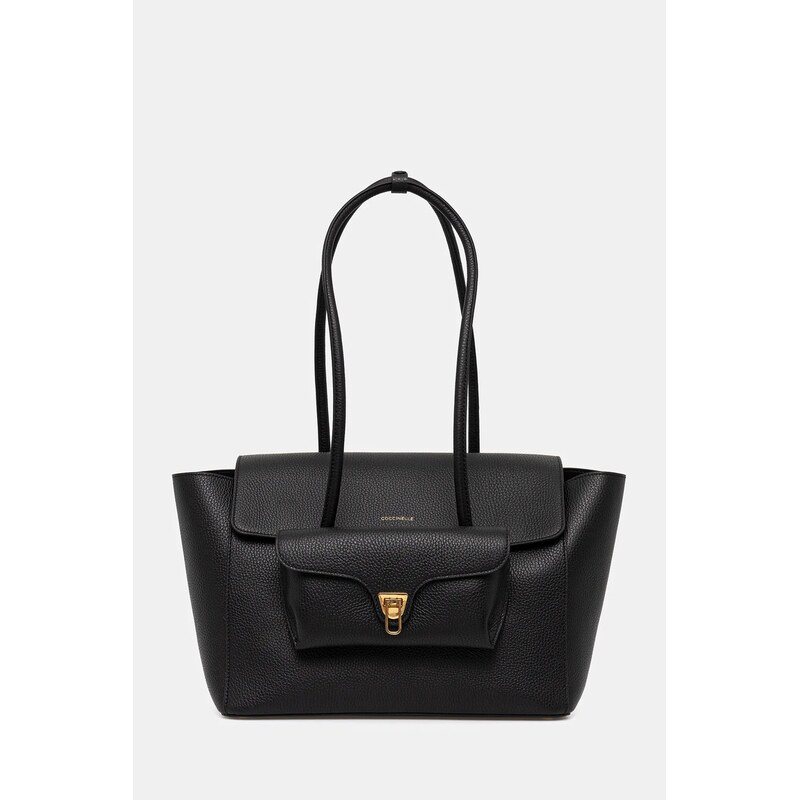 Kožená kabelka Coccinelle DOUBLE BEAT 64345974