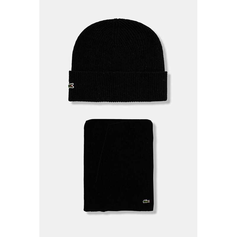 Vlnená čiapka a šál Lacoste 60861042