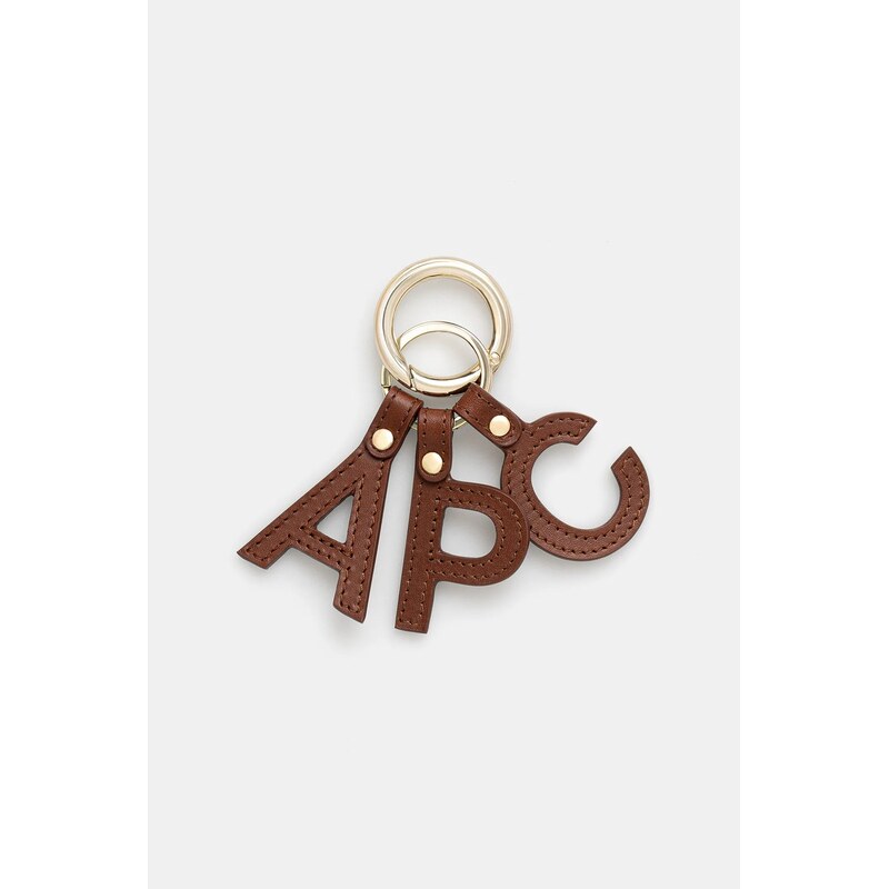 Kožená kľúčenka A.P.C. porte-cles lettres 64280599