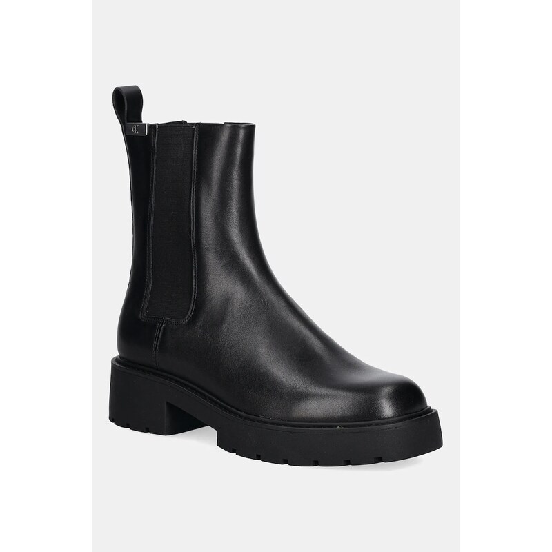 Kožené topánky chelsea Calvin Klein Jeans COMBAT MID CHELSEA BOOT HW 64412681