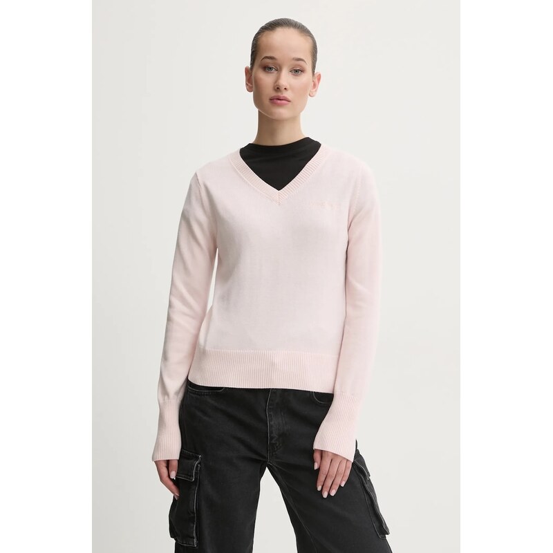 Sveter s prímesou hodvábu Guess Jeans 61251227