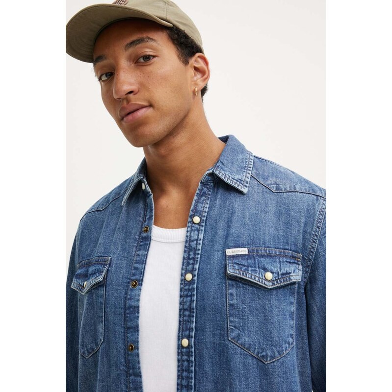 Rifľová košeľa Guess Jeans 55800804