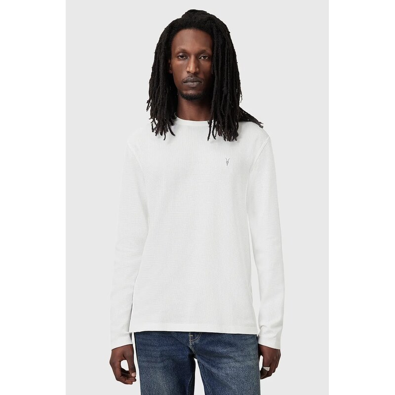 Bavlnené tričko s dlhým rukávom AllSaints ELLIS 63996658