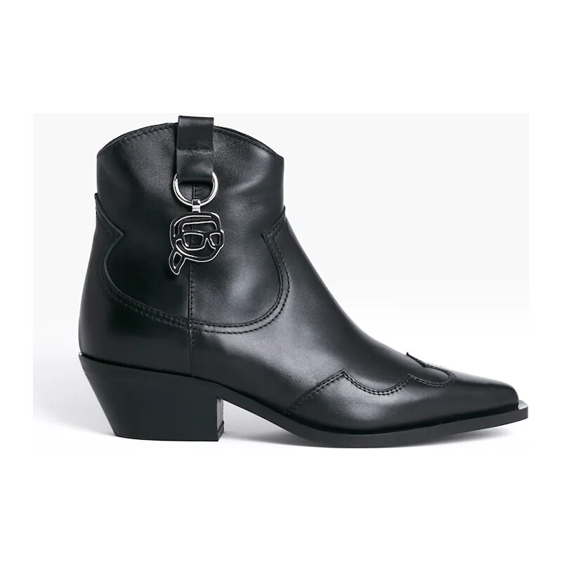 Kožené kovbojské topánky Karl Lagerfeld KANSAS NFT 64530837