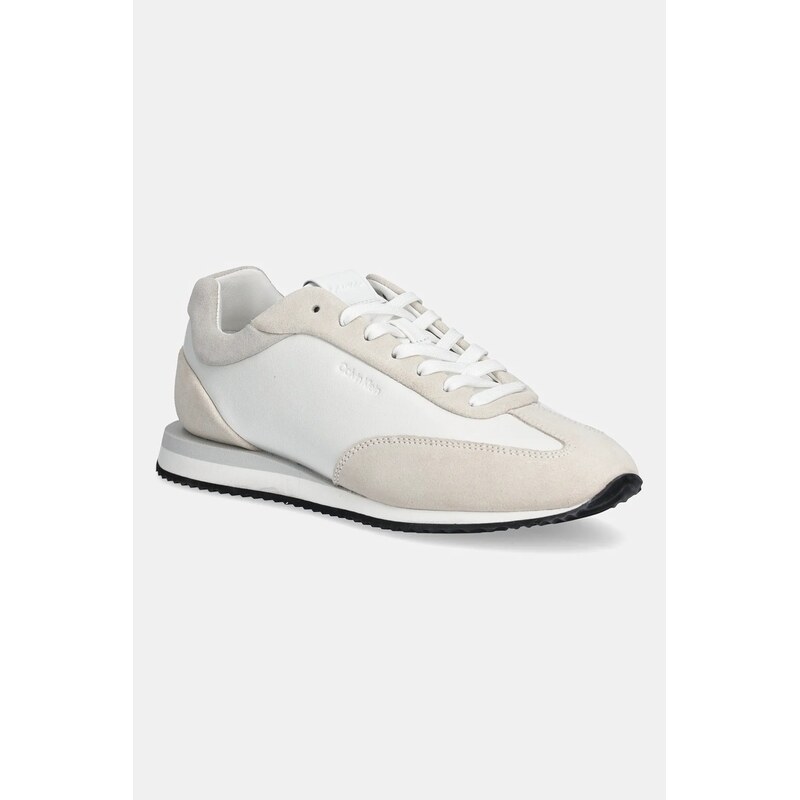 Kožené tenisky Calvin Klein RUNNER LACE UP - LTH SUE MIX 61536694