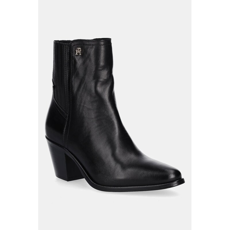Kožené topánky chelsea Tommy Hilfiger WESTERN MID HEEL LEATHER CHELSEA 64530836