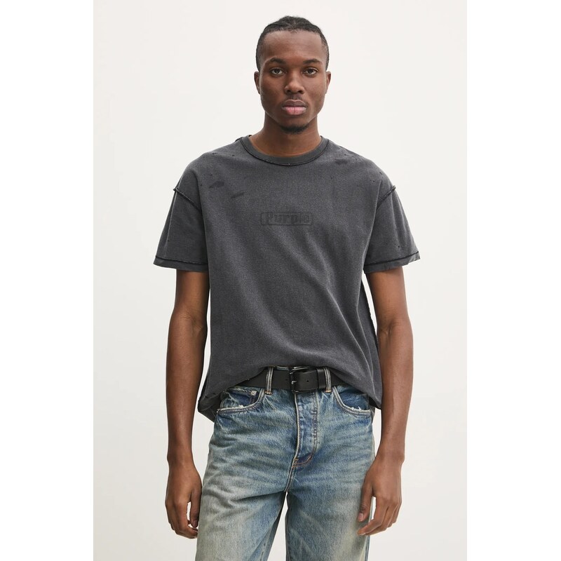 Bavlnené tričko PURPLE BRAND TEXTURED INSIDE OUT TEE 61669170