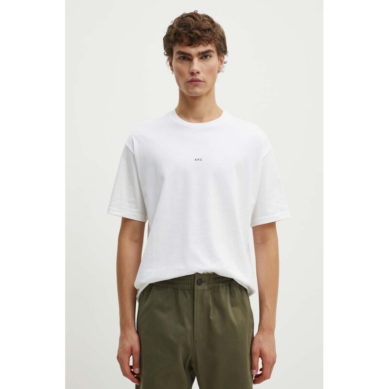 Bavlnené tričko A.P.C. t-shirt boxy micro logo GOTS 54138494