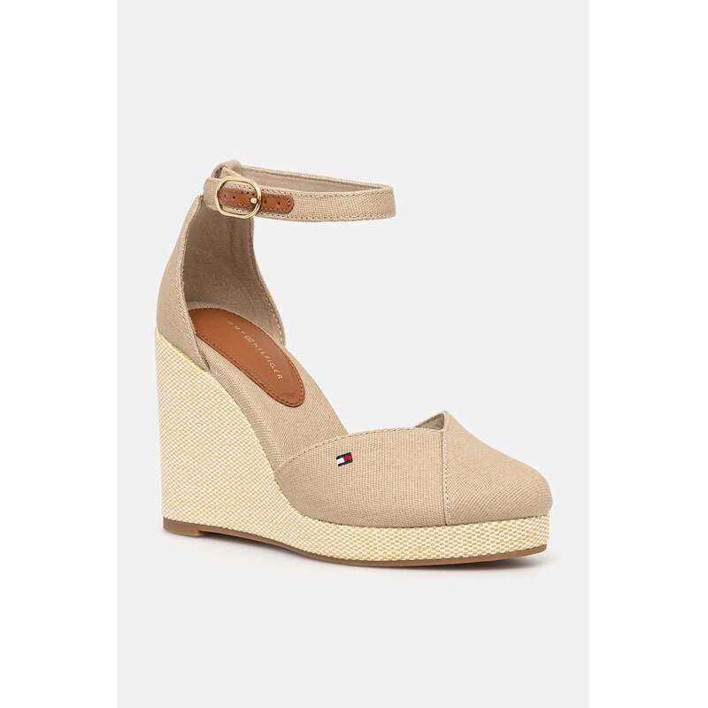 Espadrilky Tommy Hilfiger FLAG HIGH WEDGE ESPAD CLOSED TOE 61816405