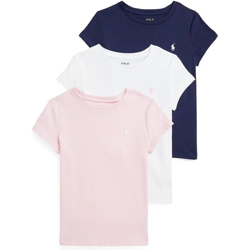 Detské bavlnené tričko Polo Ralph Lauren 3-pak 61811249