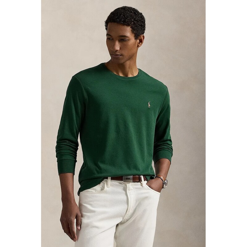Bavlnené tričko s dlhým rukávom Polo Ralph Lauren 64857895