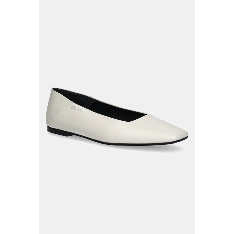 Kožené balerínky Calvin Klein FLAT BALLERINA - LTH 61988475