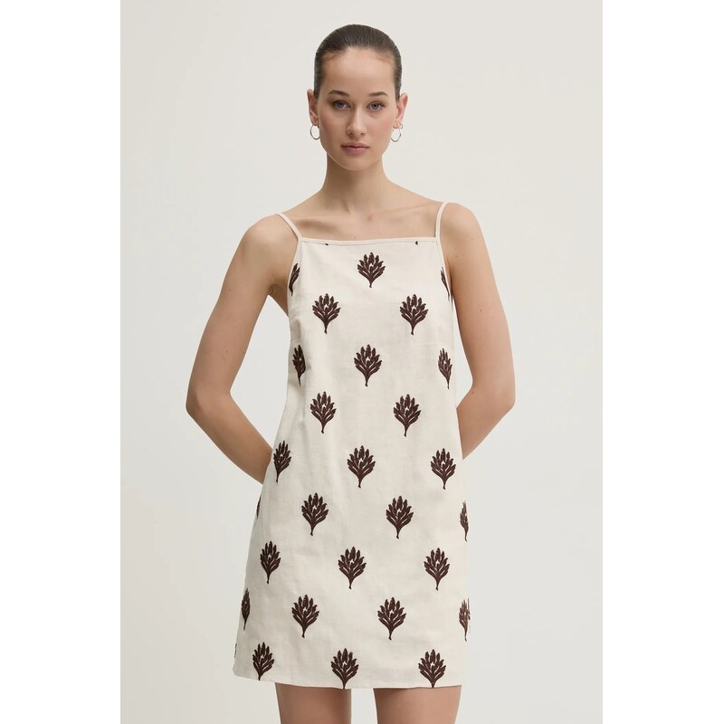 Ľanové šaty Abercrombie & Fitch 61988969